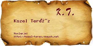 Kszel Teréz névjegykártya